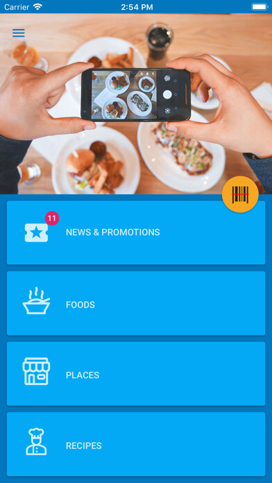 Emulate iPhone app sinGLU10. Live without gluten using MyAndroid