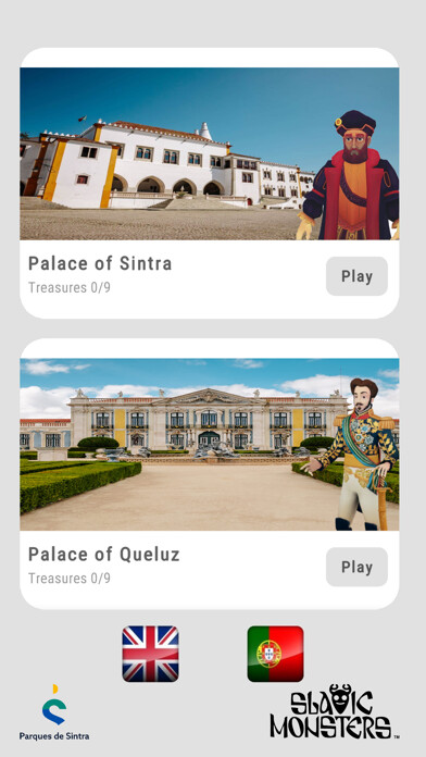 Emulate iPhone app Sintra & Queluz Treasure Hunt using MyAndroid