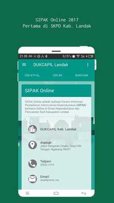 Emulate Android APK SIPAK Online - Dukcapil Landak Emulate Android APK SIPAK Online - Dukcapil Landak