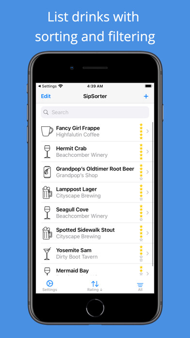 Emulate iPhone app SipSorter using MyAndroid Emulate iPhone app SipSorter using MyAndroid