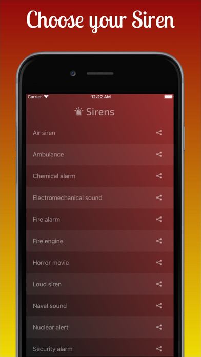 Emulate iPhone app Sirens - alarm sounds! using MyAndroid