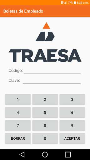 Run android online APK Sistema Control de Boletas Empleado, TRAESA from MyAndroid or emulate Sistema Control de Boletas Empleado, TRAESA using MyAndroid