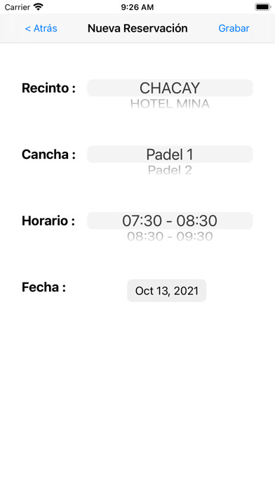Emulate iPhone app Sistema de Gimnasio - MLP using MyAndroid