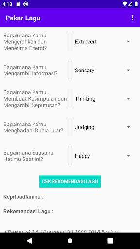Run android online APK Sistem Cerdas - Pakar Lagu from MyAndroid or emulate Sistem Cerdas - Pakar Lagu using MyAndroid Run android online APK Sistem Cerdas - Pakar Lagu from MyAndroid or emulate Sistem Cerdas - Pakar Lagu using MyAndroid