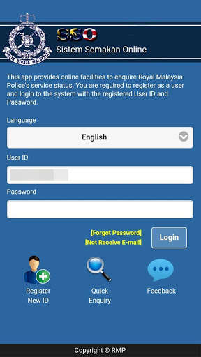 Run android online APK Sistem Semakan Online PDRM (SSO PDRM) from MyAndroid or emulate Sistem Semakan Online PDRM (SSO PDRM) using MyAndroid Run android online APK Sistem Semakan Online PDRM (SSO PDRM) from MyAndroid or emulate Sistem Semakan Online PDRM (SSO PDRM) using MyAndroid