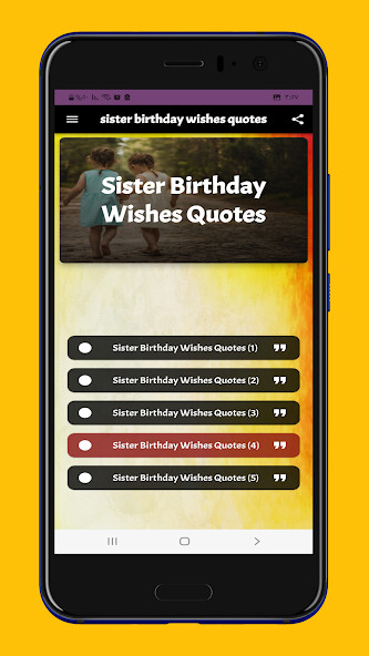 Run android online APK sister birthday wishes quotes from MyAndroid or emulate sister birthday wishes quotes using MyAndroid