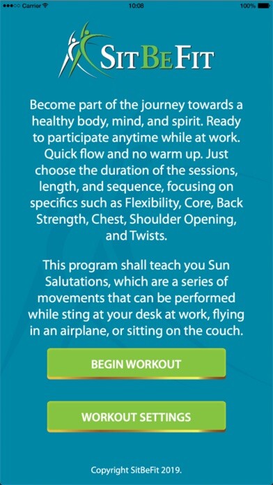 Emulate iPhone app SitBeFit using MyAndroid