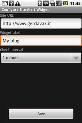 Emulate Android APK Site Alert Widget
