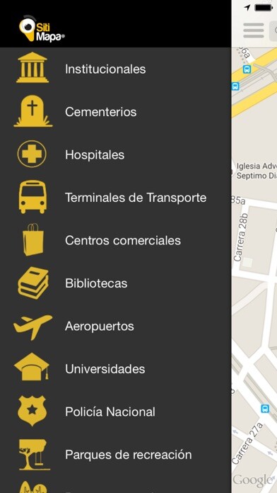 Emulate iPhone app SitiMapa using MyAndroid