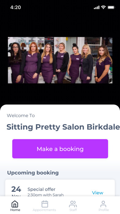 Emulate iPhone app Sitting Pretty Salon Birkdale using MyAndroid Emulate iPhone app Sitting Pretty Salon Birkdale using MyAndroid