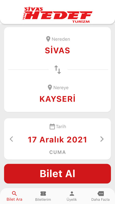 Emulate iPhone app Sivas Hedef Turizm using MyAndroid