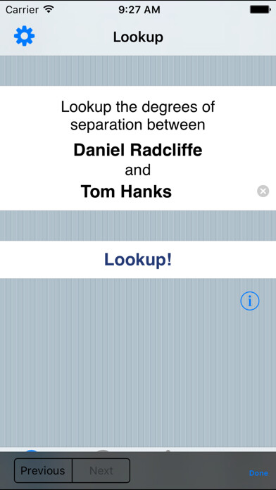 Emulate iPhone app Six Degrees - Movie Trivia using MyAndroid