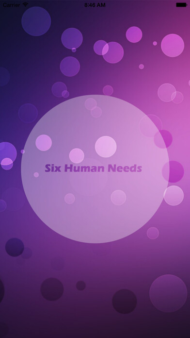 Emulate iPhone app Six Human Needs using MyAndroid