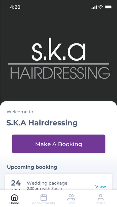 Emulate iPhone app S.K.A Hairdressing using MyAndroid Emulate iPhone app S.K.A Hairdressing using MyAndroid