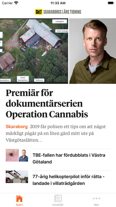 Emulate iPhone app Skaraborgs Läns Tidningsapp using MyAndroid Emulate iPhone app Skaraborgs Läns Tidningsapp using MyAndroid