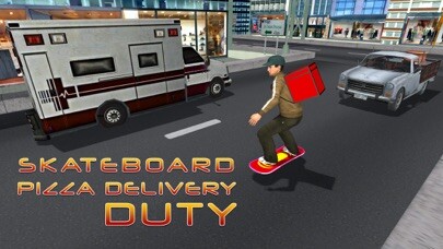 Emulate iPhone app Skateboard Pizza Delivery – Speed board riding & pizza boy simulator game using MyAndroid