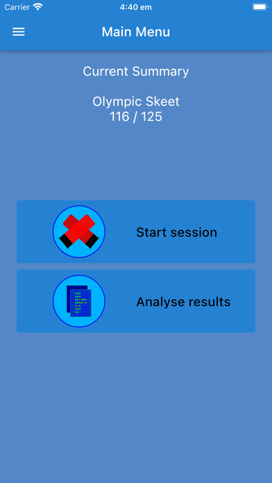 Emulate iPhone app Skeet25Pro using MyAndroid
