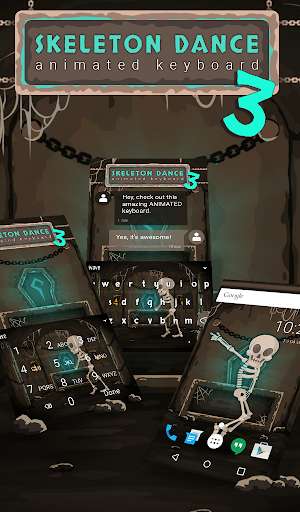 Run android online APK Skeleton Dance 3 Keyboard + Live Wallpaper from MyAndroid or emulate Skeleton Dance 3 Keyboard + Live Wallpaper using MyAndroid