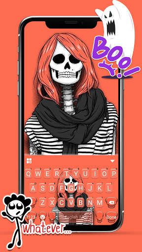 Run android online APK Skeleton Girl Keyboard Background from MyAndroid or emulate Skeleton Girl Keyboard Background using MyAndroid