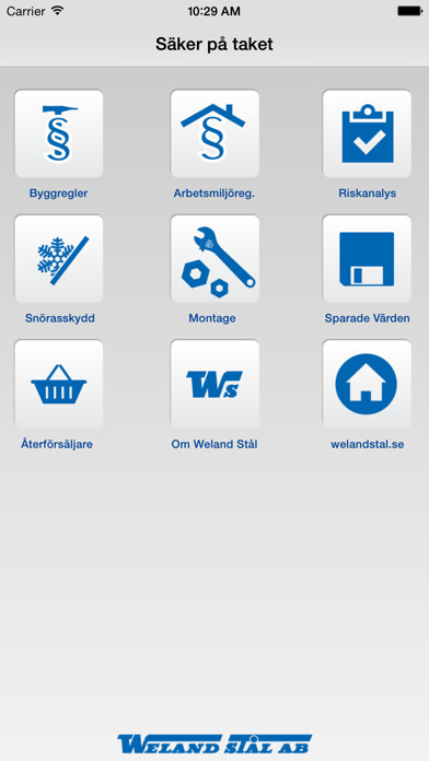Emulate iPhone app Säker på taket using MyAndroid
