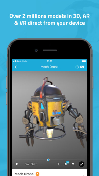 Emulate iPhone app Sketchfab using MyAndroid Emulate iPhone app Sketchfab using MyAndroid