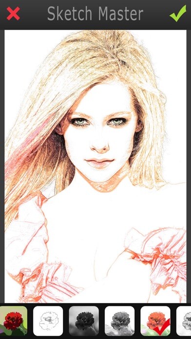 Emulate iPhone app Sketch Master - My Cartoon Photo Filter Avatar Pad using MyAndroid