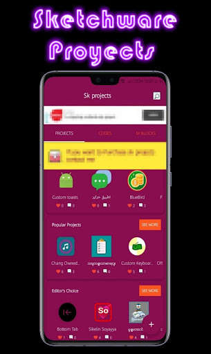 Run android online APK Sketchware Store Projects from MyAndroid or emulate Sketchware Store Projects using MyAndroid