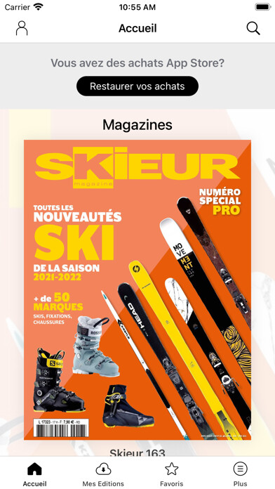 Emulate iPhone app Skieur Mag using MyAndroid