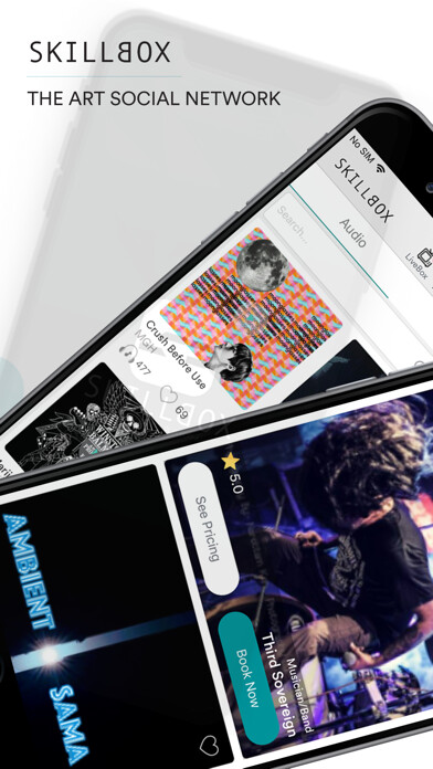 Emulate iPhone app SkillBox - Art Social Network using MyAndroid