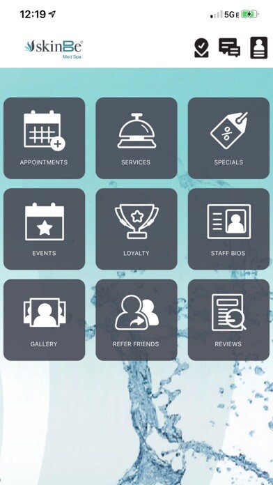 Emulate iPhone app skinBe Med Spa using MyAndroid