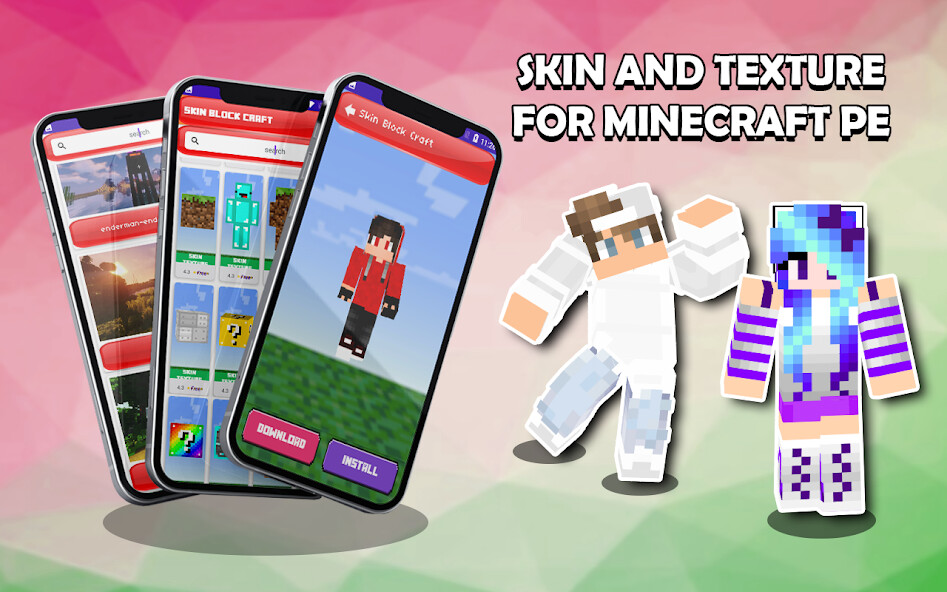 Run android online APK Skin Block Craft For MCPE from MyAndroid or emulate Skin Block Craft For MCPE using MyAndroid