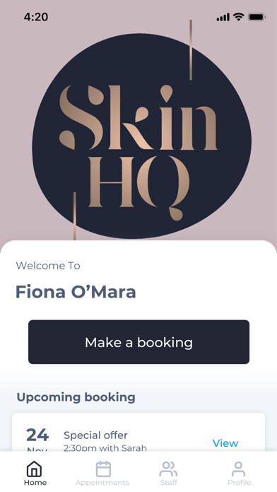 Emulate iPhone app SkinHQ-Clonmel using MyAndroid