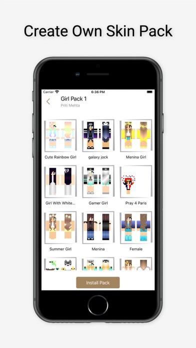 Emulate iPhone app Skin Pack Maker for Minecraft using MyAndroid