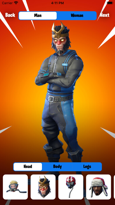 Emulate iPhone app Skins Maker for Fortnite using MyAndroid