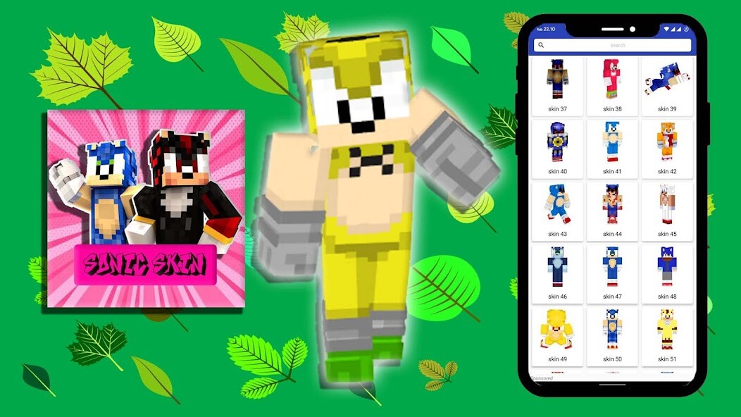 Run android online APK Skin Sonics mcpe from MyAndroid or emulate Skin Sonics mcpe using MyAndroid