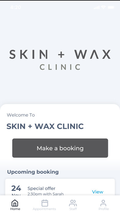 Emulate iPhone app SKIN + WAX CLINIC using MyAndroid Emulate iPhone app SKIN + WAX CLINIC using MyAndroid