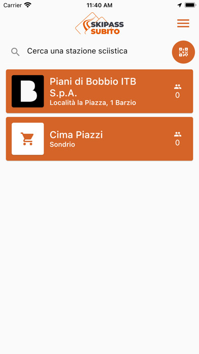 Emulate iPhone app Skipass Subito using MyAndroid