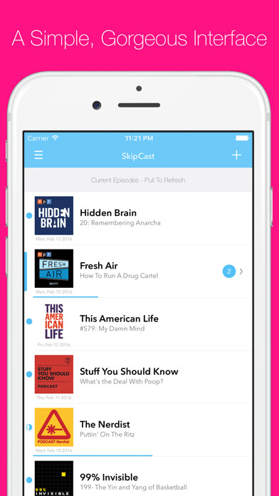 Emulate iPhone app SkipCast: Podcast Player using MyAndroid Emulate iPhone app SkipCast: Podcast Player using MyAndroid