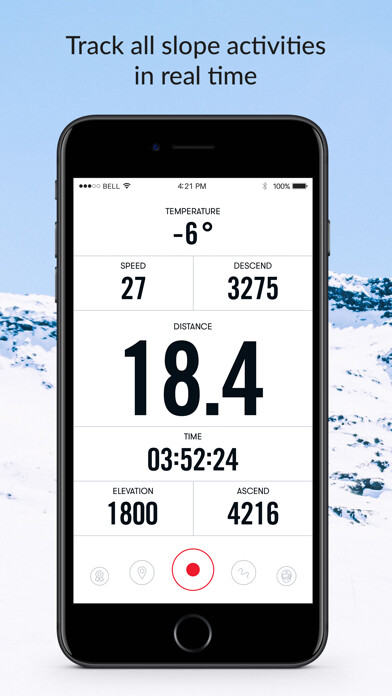 Emulate iPhone app Ski Tracker Pro using MyAndroid