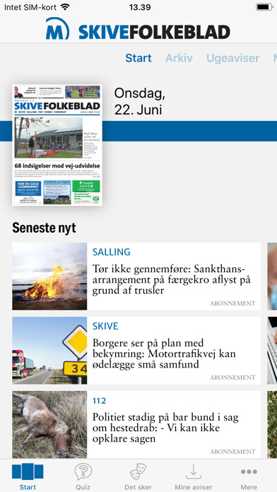 Emulate iPhone app Skive Folkeblad using MyAndroid Emulate iPhone app Skive Folkeblad using MyAndroid