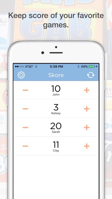 Emulate iPhone app Skore - Scorekeeper for games using MyAndroid