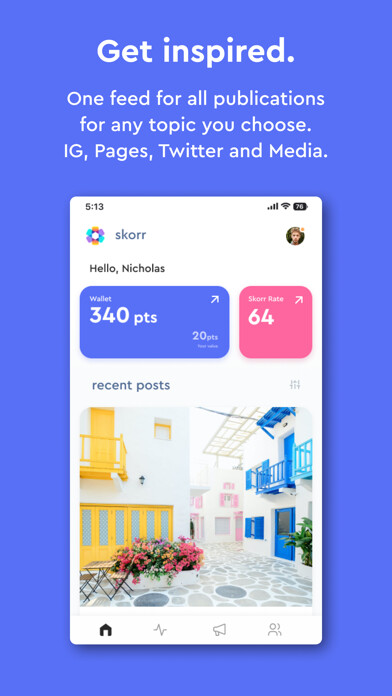 Emulate iPhone app Skorr - Grow Socially using MyAndroid