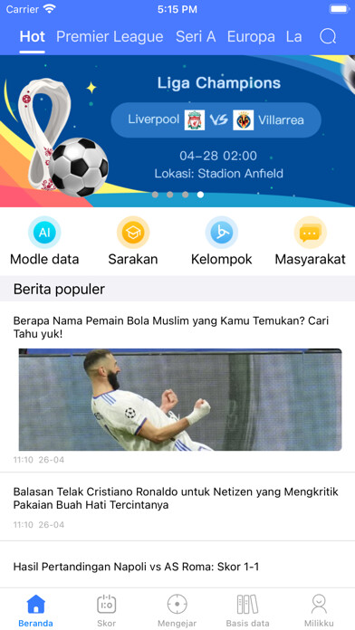 Emulate iPhone app Skor Sepak Bola using MyAndroid Emulate iPhone app Skor Sepak Bola using MyAndroid