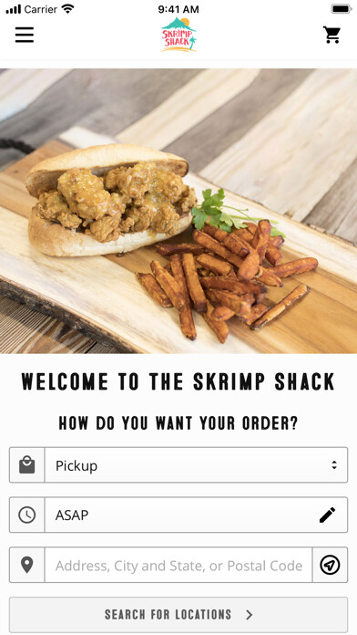Emulate iPhone app Skrimp Shack Ordering using MyAndroid Emulate iPhone app Skrimp Shack Ordering using MyAndroid