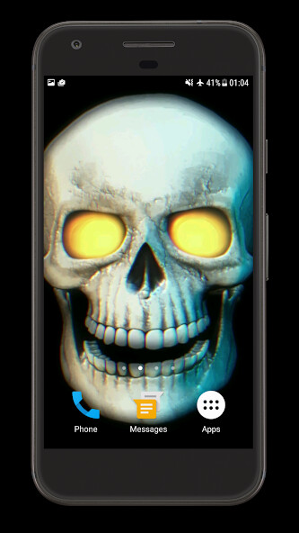 Emulate Android APK Skull 3D Video Theme Wallpaper