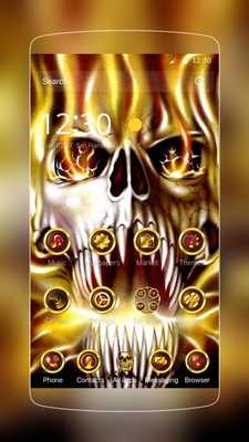 Emulate Android APK Skull Gold Burning Fire Emulate Android APK Skull Gold Burning Fire