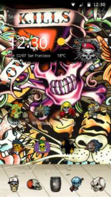 Emulate Android APK skull Street Graffiti theme