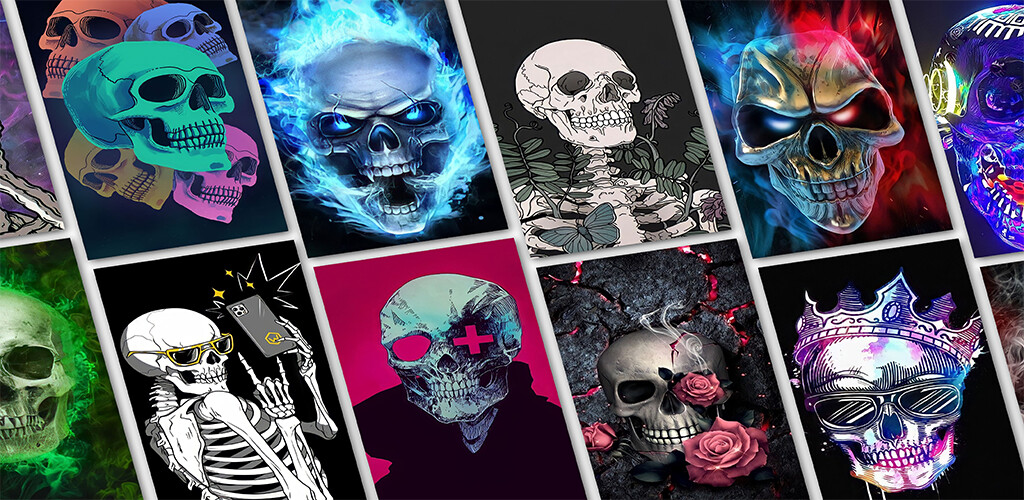 Run android online APK Skull Wallpapers 4K from MyAndroid or emulate Skull Wallpapers 4K using MyAndroid
