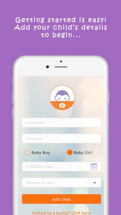 Emulate iPhone app Skwibble Baby Journal using MyAndroid
