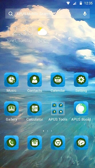 Emulate Android APK sky-APUS Launcher theme
